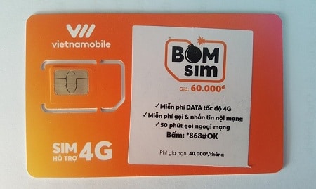 Bom SIM Vietnamobile - SIM ưu đãi siêu HOT của mạng Vietnamobile