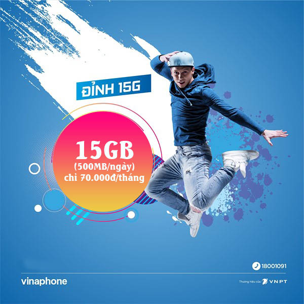 Cách đăng ký gói D15G Vinaphone ưu đãi 15GB data chỉ với 70k/tháng