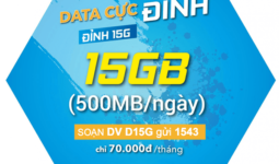 Đăng ký gói D15G Vinaphone chỉ với 70.000đ ưu đãi 15GB data tốc độ cao