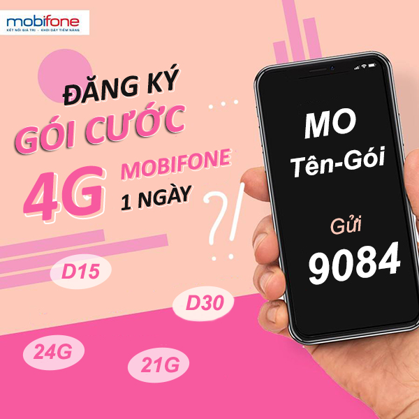 Đăng ký gói cước 4G Mobifone 1 ngày ưu đãi 2GB data giá chỉ từ 3k