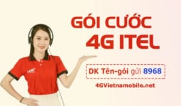 Gói cước 4G iTel Telecom tháng, ngày ưu đãi data, thoại không giới hạn